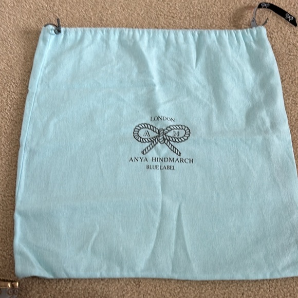 Anya Hindmarch Gray/Gold Fabric/Leather Tote - Picture 14 of 15